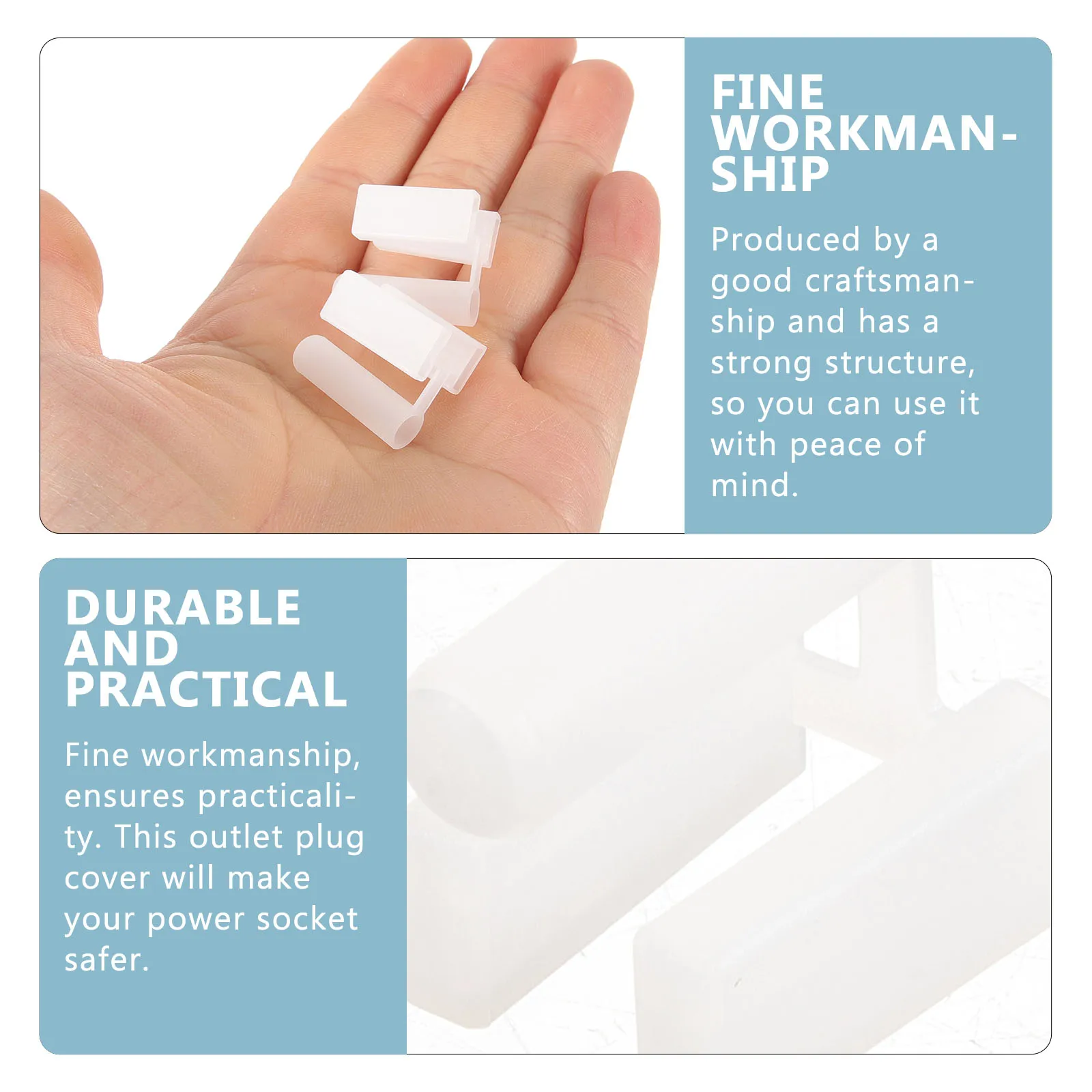 

100pcs Plug Protective Cover Outlet Covers Proofing White Child Safe Office Electric Wire Covers Plastic Plugs Safety