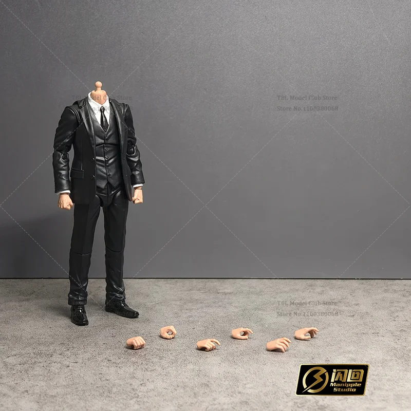 

In Stock 1/12 Scale Black Suit Male Body Joint Mobility Without Head For Mafex Shf 6-inch Action Figure Soldier Collections