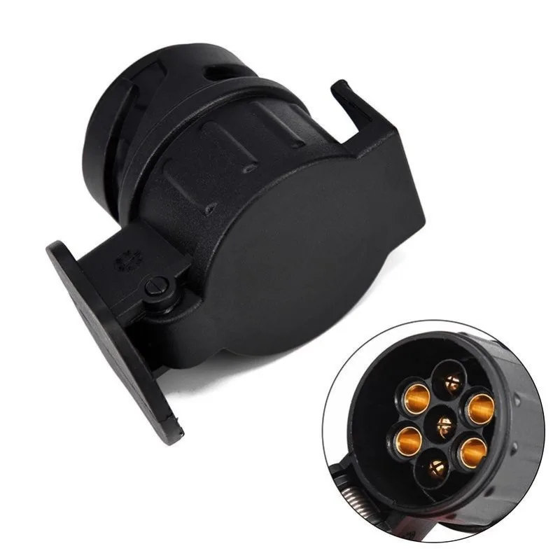 EU Standard Trailer Wiring Adapter 13 Pin To 7 Pin Plug For Yacht Caravan Power Modification