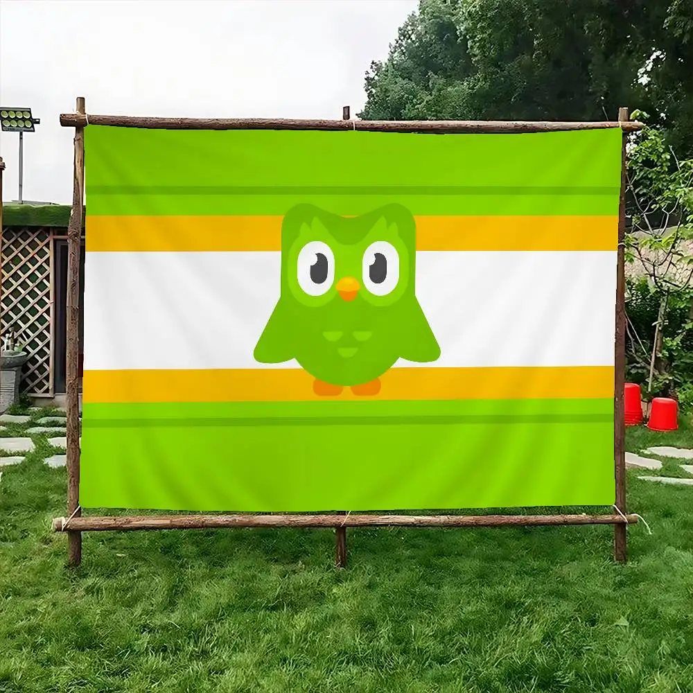 D-Duolingo Playful-Educational Large Size Shop Art Promotion Advertising Booth Flag Hanging Banners