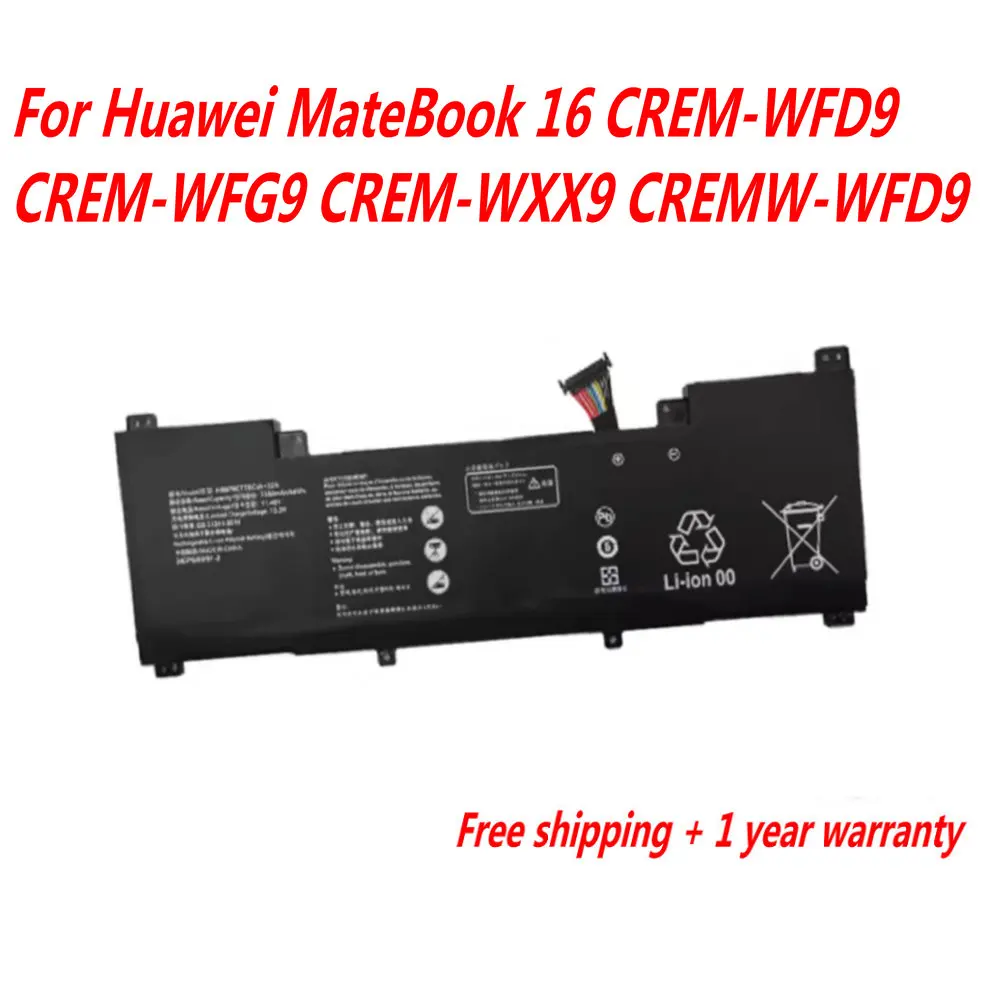 NEW HB9790T7ECW-32A Laptop Battery For Huawei MateBook 16 CREM-WFD9 CREM-WFG9 CREM-WXX9 CREMW-WFD9  11.46V 7330mAh/84WH