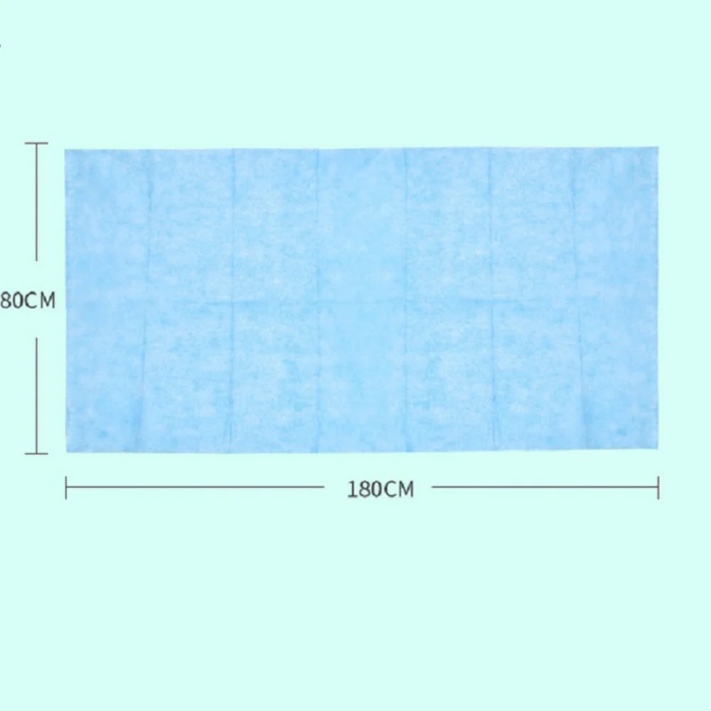 

10Pcs Non-Woven Disposable Bed Sheet Thicken Sheet for Care Elderly Use Blue Non-Woven Bed Cover Salon Accessories
