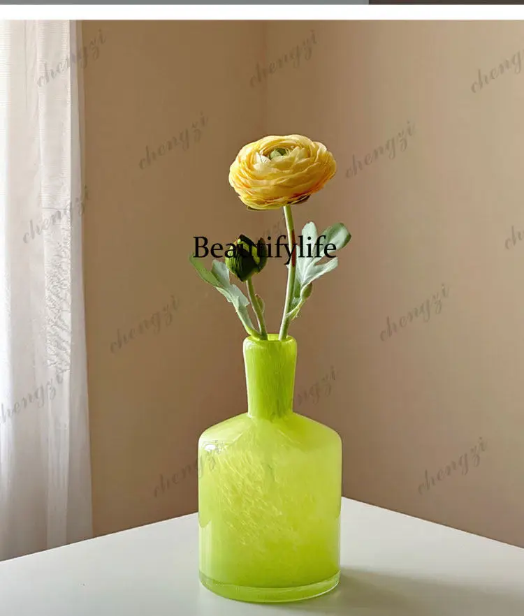 Summer fresh color scheme glazed fine mouth design flower arrangement dining table small vase mini water flower dryer