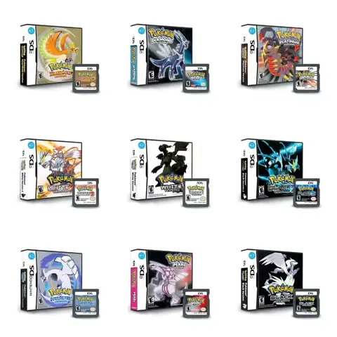 Pokemon NDS Game Card 3DS 2DS DS Card SoulSilver HeartGold Platinum Game Card Pokemon Game Card BLACK Collecting Hobbies Gifts