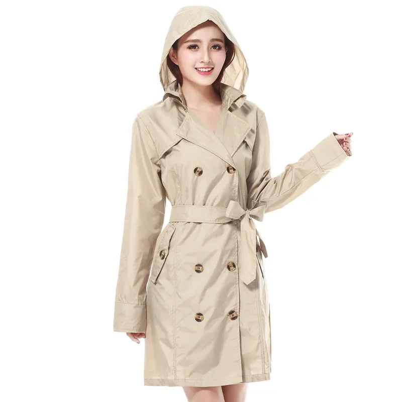 Raincoat Women Men Ladies Rain Coat Poncho Breathable Long Portable Water-Repellent Rainwear Jacket