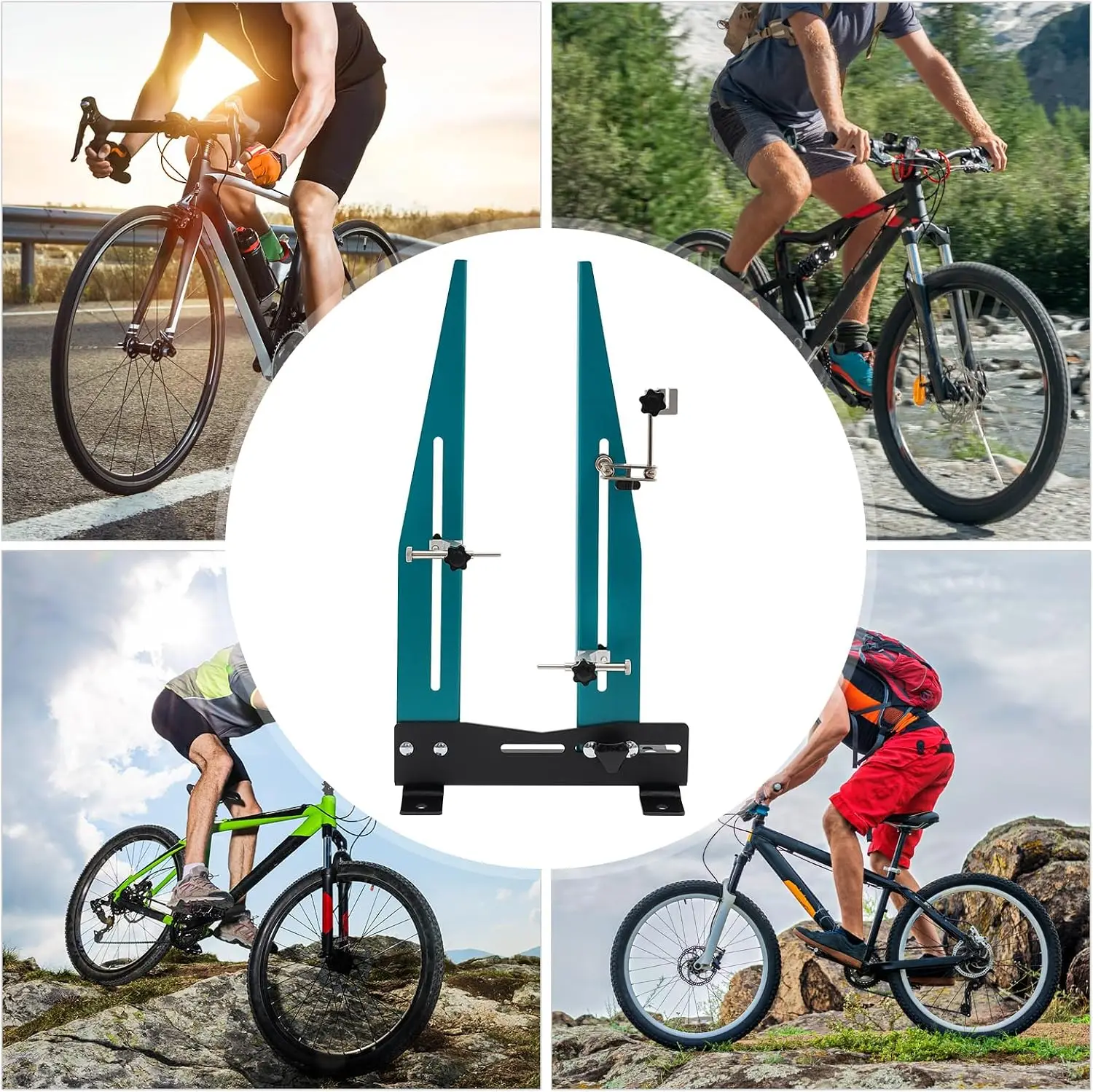 Wheel Truing Stand, 27.5-29 inch Wheel Tire Truing Stand Tabletoptire Rims Repair Tool, Professional Bicycle Wheels Maintenance Instrumentation for Children'S Bikes Folding Bikes Road Bikes - view 4