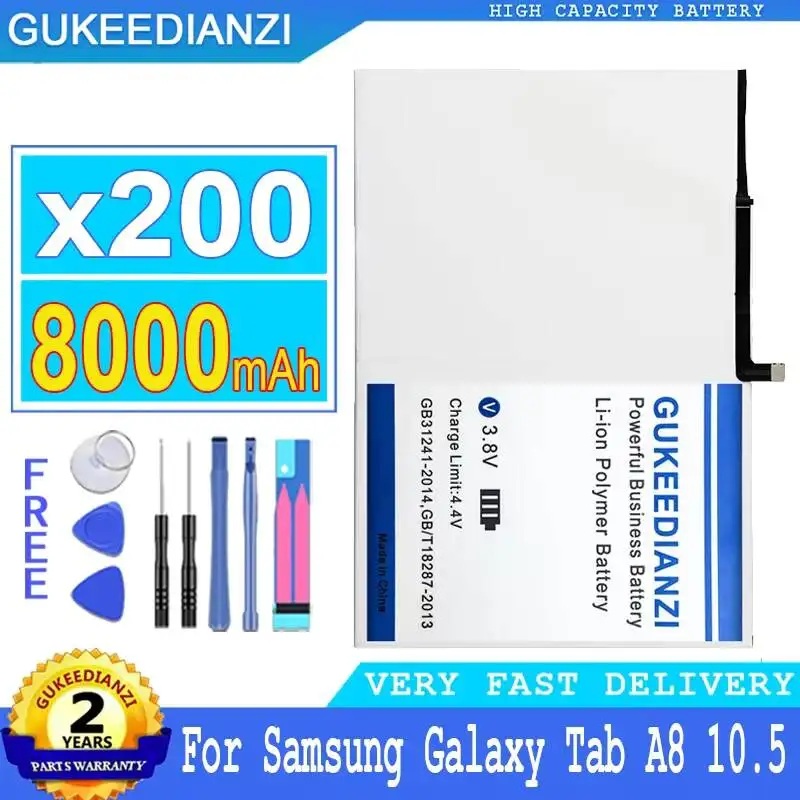 

Tablet Battery x200 HQ-6300NA 8000mAh For Samsung Galaxy Tab A8 10.5 SM-X200 SM-X205 HQ-6300SD HQ-6300NA