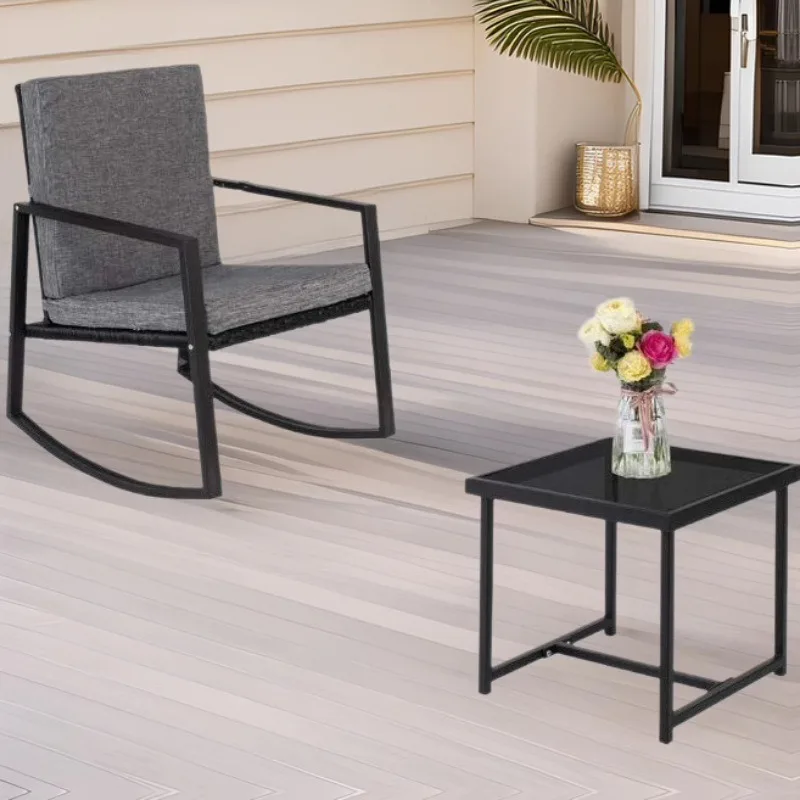 Sofa three-piece outdoor balcony rattan sofa and chair combination