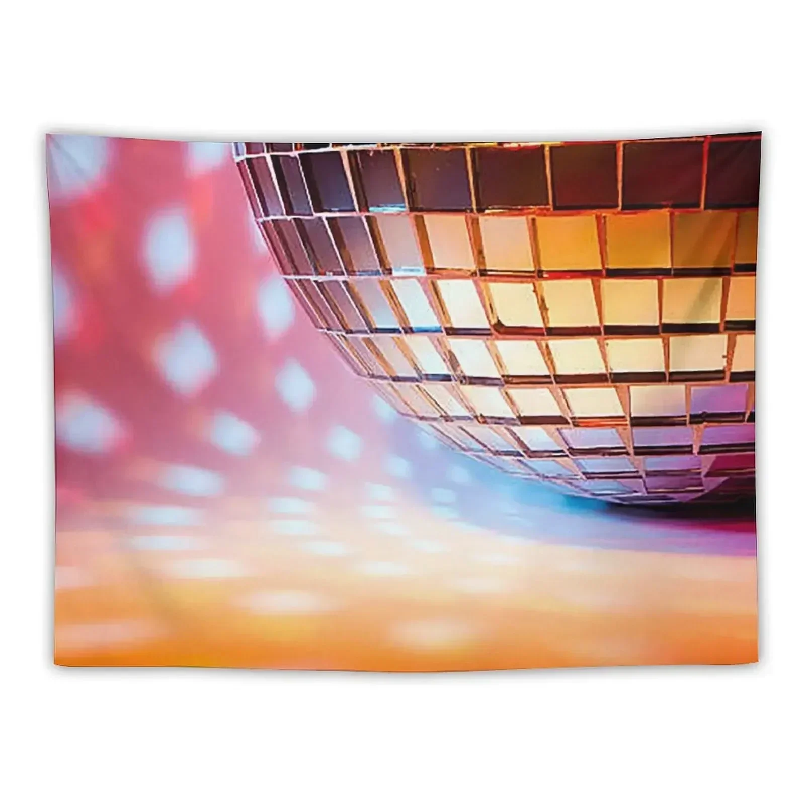 Disco Ball, Disco dancing, nightclub, dance floor, light show, Tapestry Art Mural Bedroom Deco Tapestry