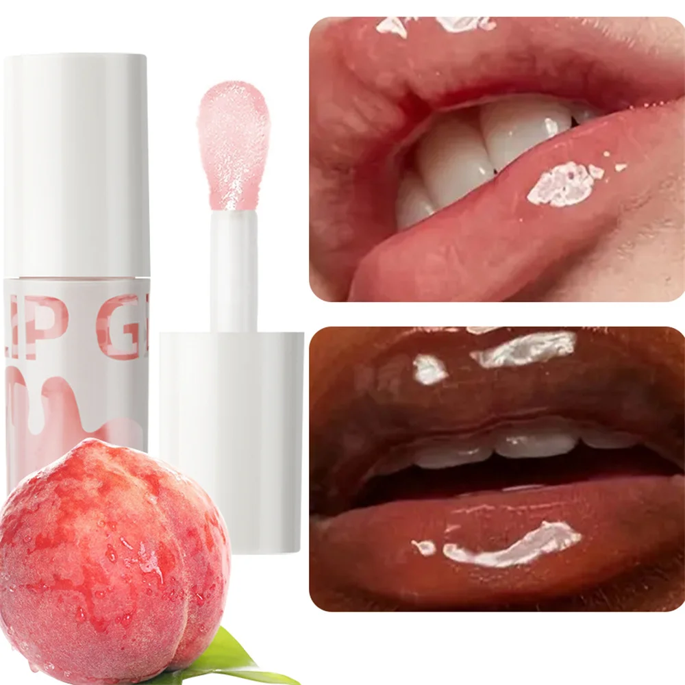 Lip Glow Hydrating Oil-Lip Care Oil-Lip Oil Tinted for Lip Care Lips-Sticky Non-Sticky Big Brush-Lip Plumping-Lip Gloss Tinted