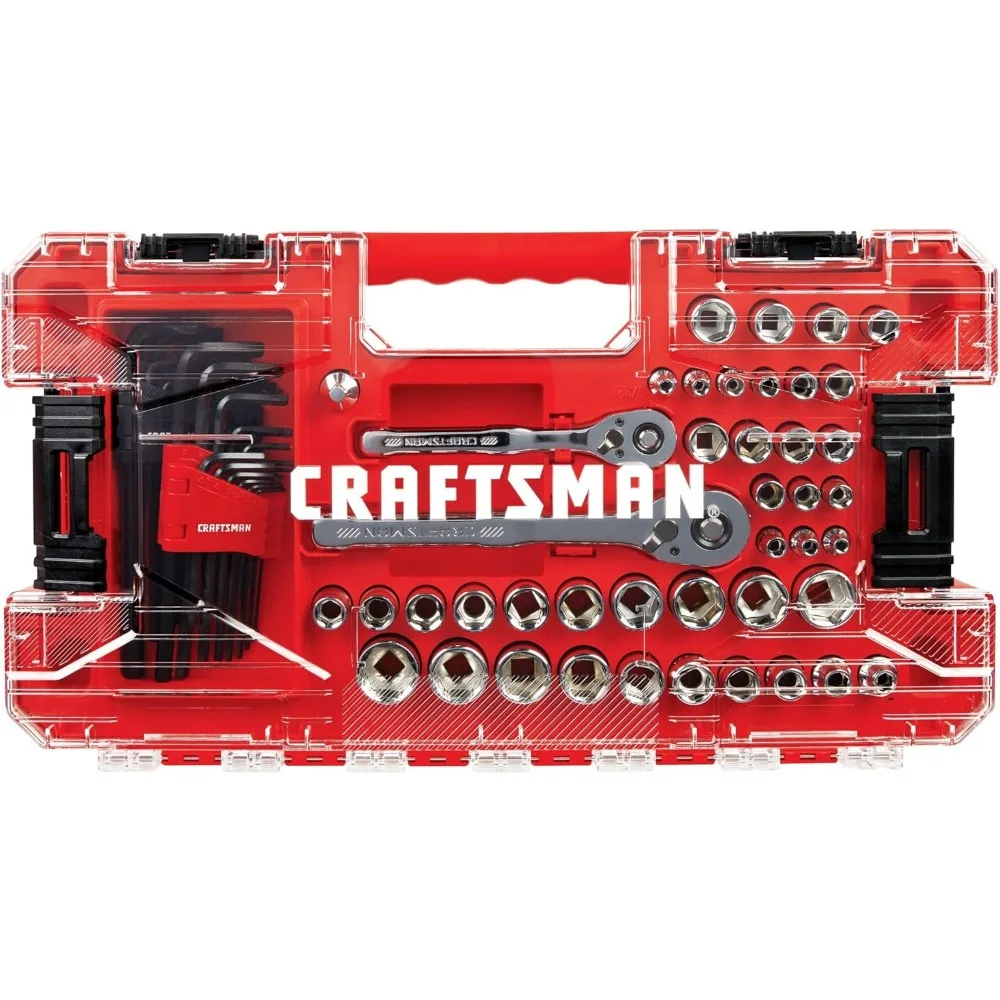 مجموعة أدوات ميكانيكية مكونة من 71 قطعة من Craftsman Versastack مع محركات 1/4 و3/8 بوصة