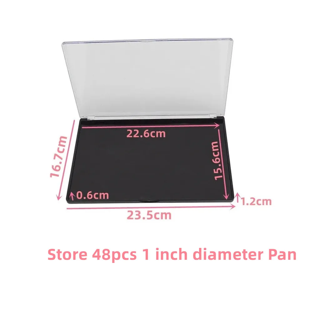 5pack Rectangular Magnet Makeup Palette Dispensing Eyeshadow Lipstick Dish Blush Powder Magnetic Storage Box Empty Plate F3387 image 3