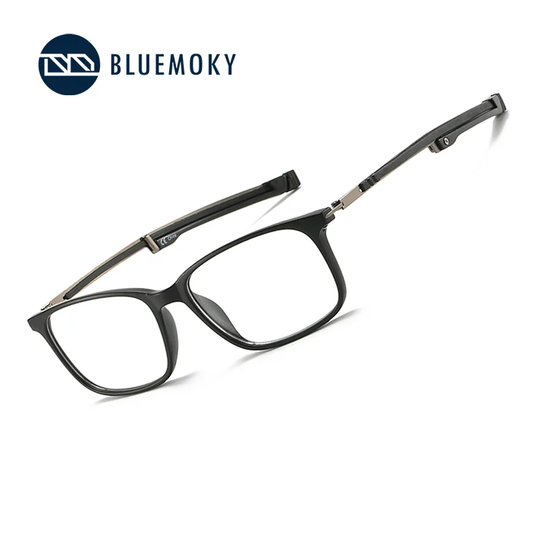 BLUEMOKY Damen Herren quadratischer optischer Rahmen, Unisex-Brille, moderner, vielseitiger Stil, nicht verschreibungspflichtige Brille