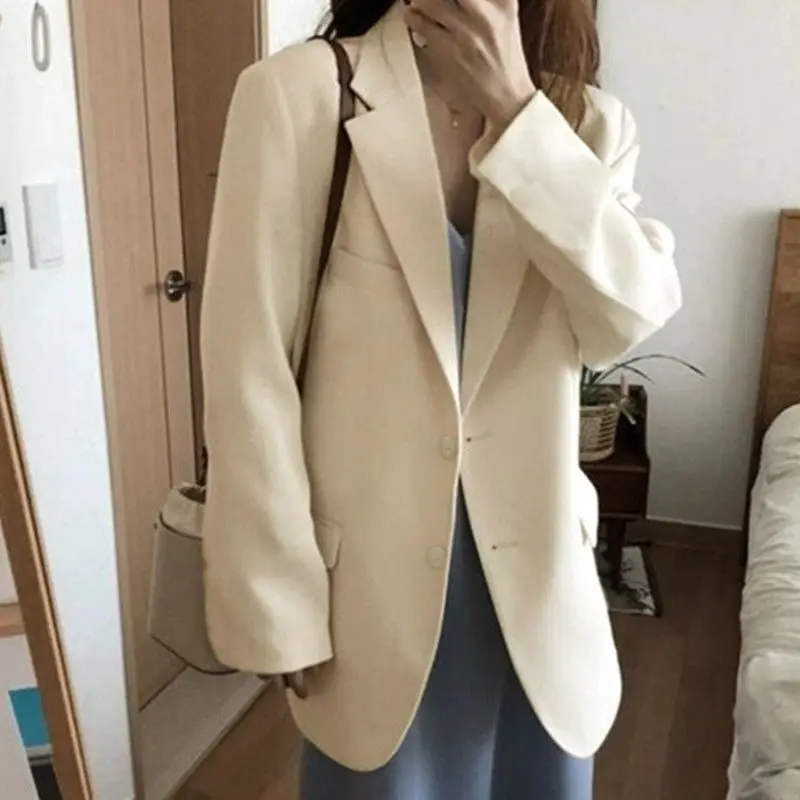 

Retro INS Famous Little Suit 2025 Spring Korean Style Casual Slimming Trendy Jacket Women's Outerwear Thick Polyester Fabric