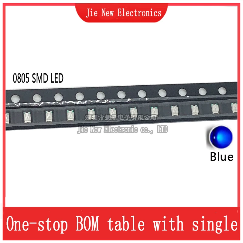 100 قطعة 0805 SMD LED دافئ أبيض وردي أرجواني أحمر أصفر أخضر أبيض أزرق برتقالي صمام ثنائي باعث للضوء