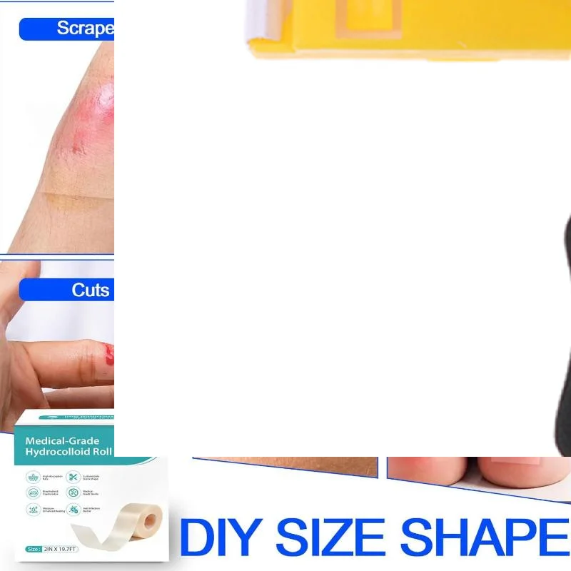 

5 см x 500 см гидроколлоидный рулон для ухода за ранами гидроколлоидные пластыри с самоклеящимися бинтами для боли в кровати с высокой впитывающей способностью для ожогов