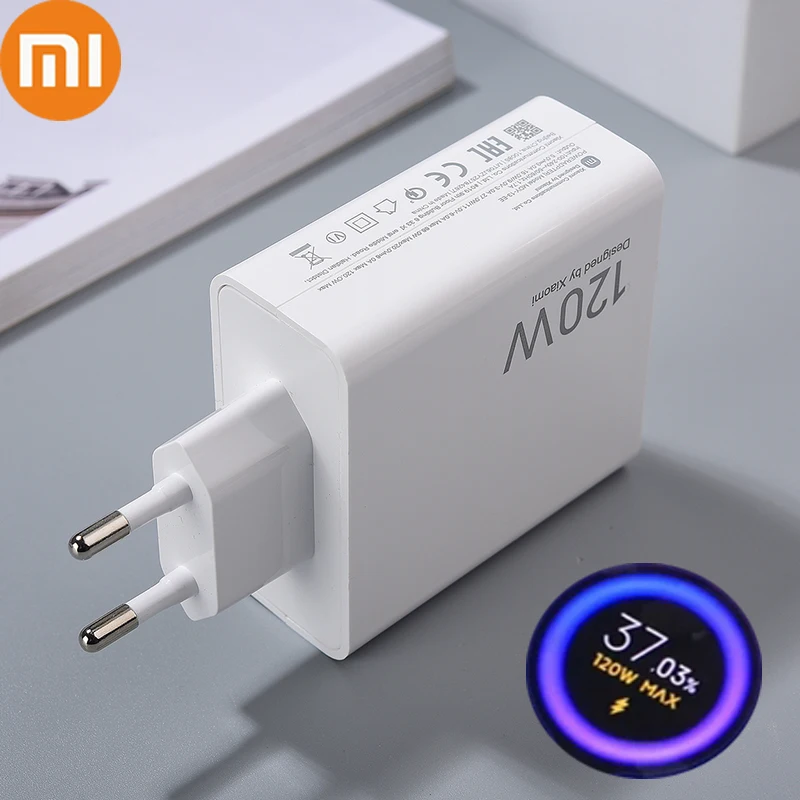 120W Original Xiaomi Charger Turbo Fast EU Wall Hypercharge Adapter Usb 6A Type C Cable For Mi 15 14T 13T 12T Pro Redmi K70 K80