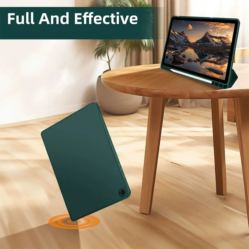 Für Galaxy Tab A9 A9+ 8,7 11 Zoll TPU Dreifach-Falthülle mit Magnetständer Stoßfeste Schlaf-/Aufwach-Funktion – Detail 3
