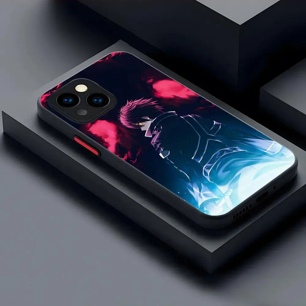 Sword Art Online Phone Case Matte Transparent For 16 15 IPhone 12 11 13 Pro Max X XR XS 8 SE Mini Plus Back Cover
