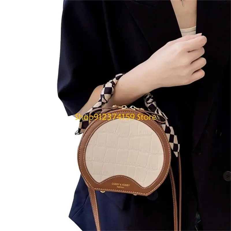 

G5AE Fashionable and Versatile Women's Shoulder Bag Crossbody Bags Round Handbag for Everyday Use