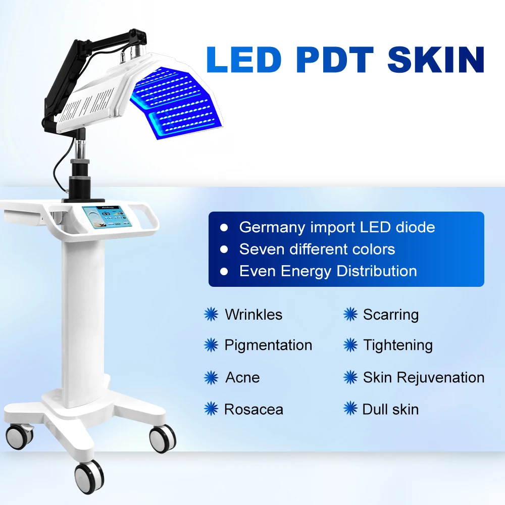 เครื่องบำบัดผิวด้วยแสง LED 7 สี ระดับมืออาชีพ สำหรับดูแลผิวหน้า ลดเลือนริ้วรอย ฟื้นฟูผิวทั่วร่างกาย