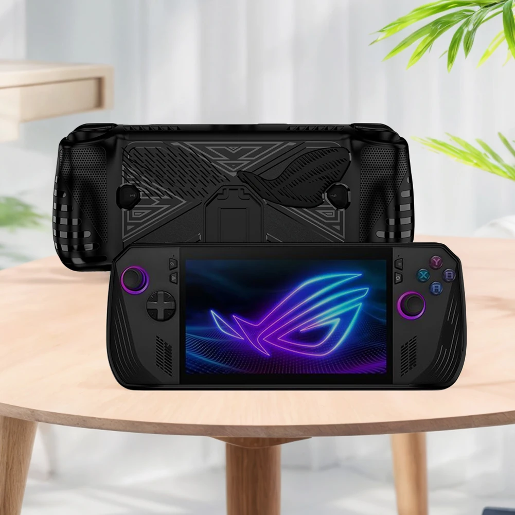 ل ASUS ROG ALLY X لعبة وحدة التحكم الغطاء الواقي مع قوس لينة واقية غطاء المضادة للخدش حافظة من البولي يوريثان لعبة الملحقات