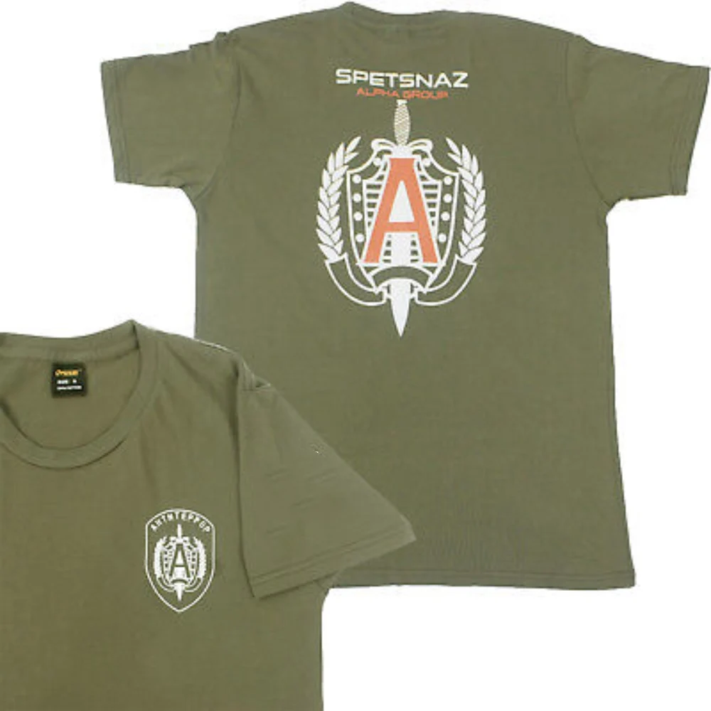 

Russian Spetsnaz Alfa Alpha Counter Terrorist Special Forces T Shirt Short Sleeve Casual 100% Cotton O-Neck Men T-shirt