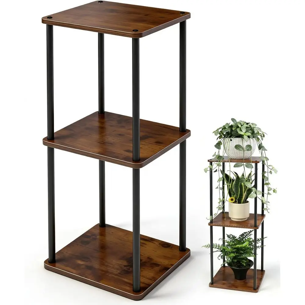 

Металлическая 3-ярусная подставка для растений для дома и улицы, высокая подставка-пьедестал, многоярусная подставка для цветочных горшков, стойка-опора для растений