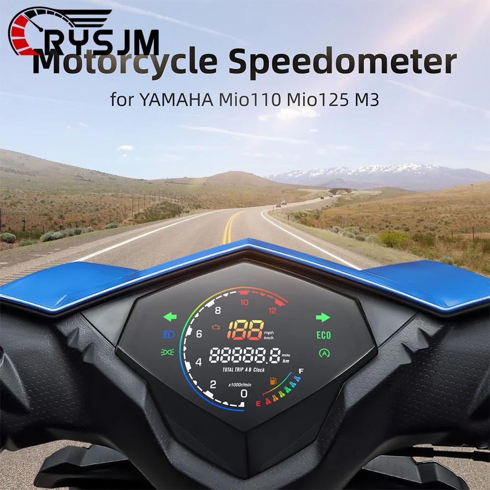 

LED Motorcycle Speedometer Odometer Assembly For YAMAHA Mio125 MIO i125 Mio110 Mio M3 METER DIGITAL LED Instrument Total Mileage