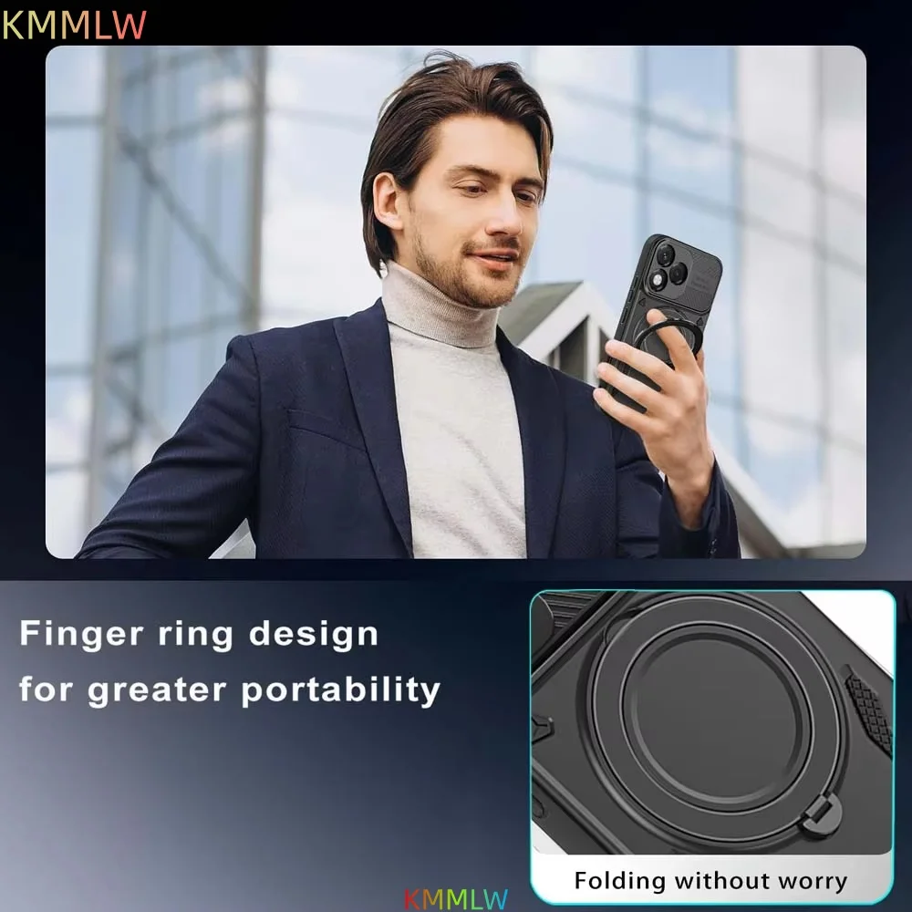 Case For Honor 400 Pro Lite Smart X60 X9c Smart X70 X7D X5C X9D Ring Bracket Magnetic Holder Cover Shockproof Armor view 4