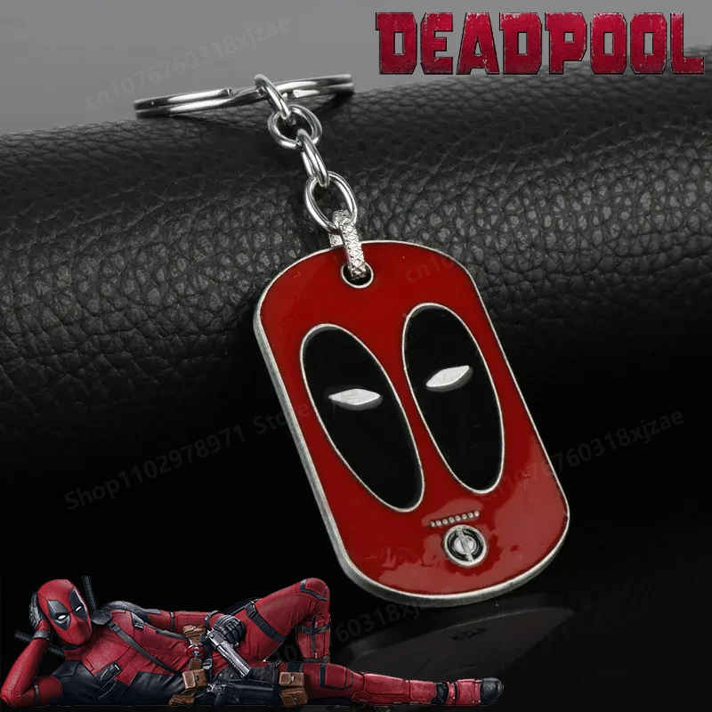 

Disney Dead-pool Keychain Necklace Anime Pendant Peripheral Tag Popular Movie Products Fashion Jewelry Accessories Children Gift