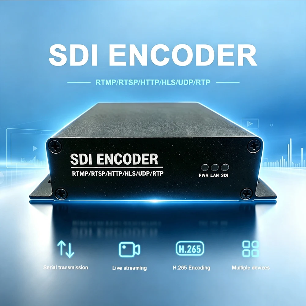 3G HD SD-SDI zu IP Encoder Capture Card H.265 H.264 Live-Stream-Pusher für IPTV SRT Stream Netzwerk-Videoaufnahmegerät