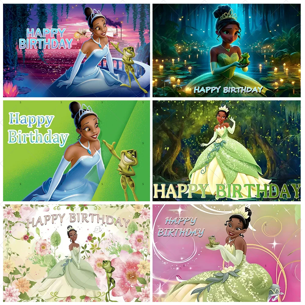 

Princess And The Frog Tiana Theme Girl Birthday Backdrop Supplies Disney Princess Background Party Decor Banner Photo Shoot Prop