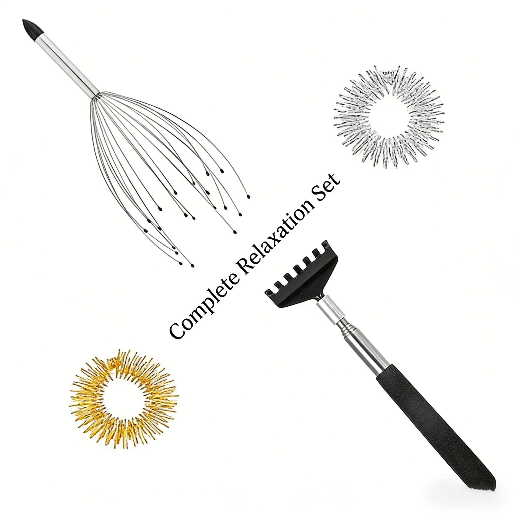 20 Claws Scalp Massager 4-Piece Set Relieve Stress Tension, Perfect for Head Spa, Hair Care, Home Relaxation Gift. Free Shipping