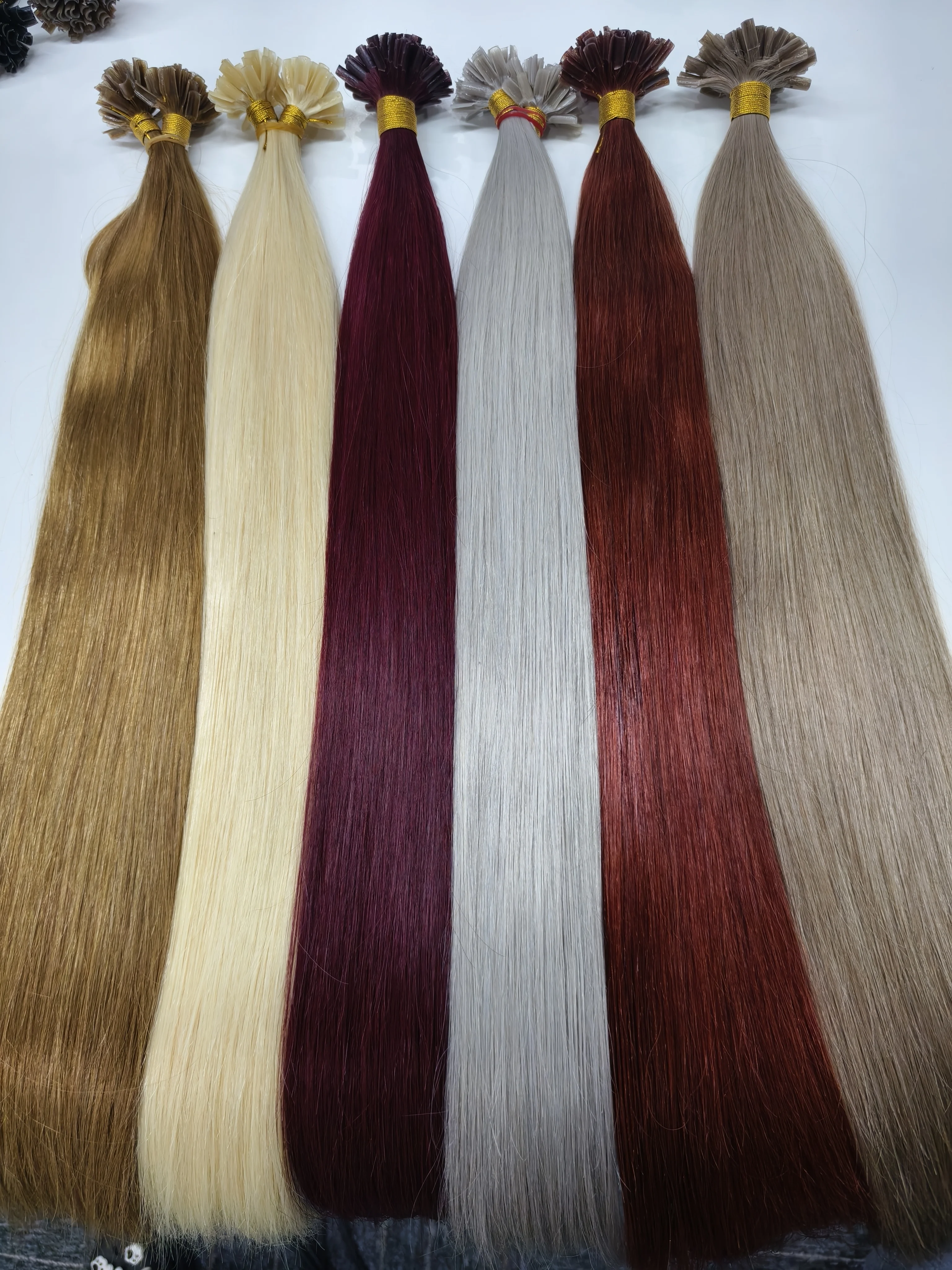 Shinehair U Tip Hair Extensions Human Hair 100% Real Straight 18-30 Inches Hair Brazilian Blonde Honey 613 Virgin Hair For Salon