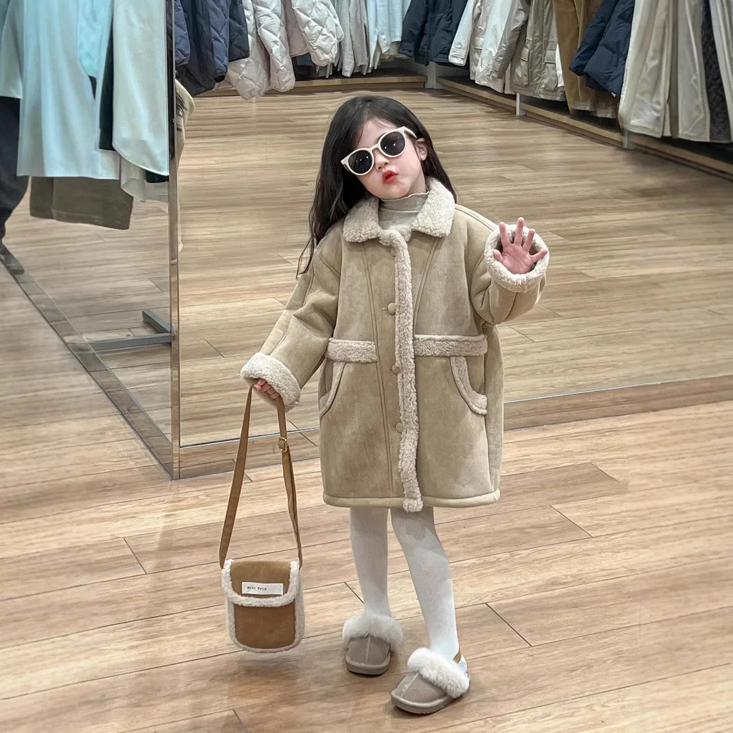 

Childrens Clothing Set 2024 Girls Winter Thick Warm Jacket with Temperament Kids Jackets for Girls