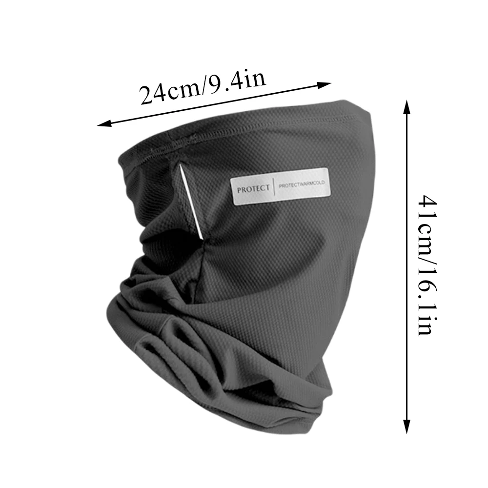 Outdoor UV Protection Ice Silk Mask Sunscreen Face Cover Neck Wrap Unisex Anti-UV Scarf Cycling UV Mask Ear Hanging Neck Scarve