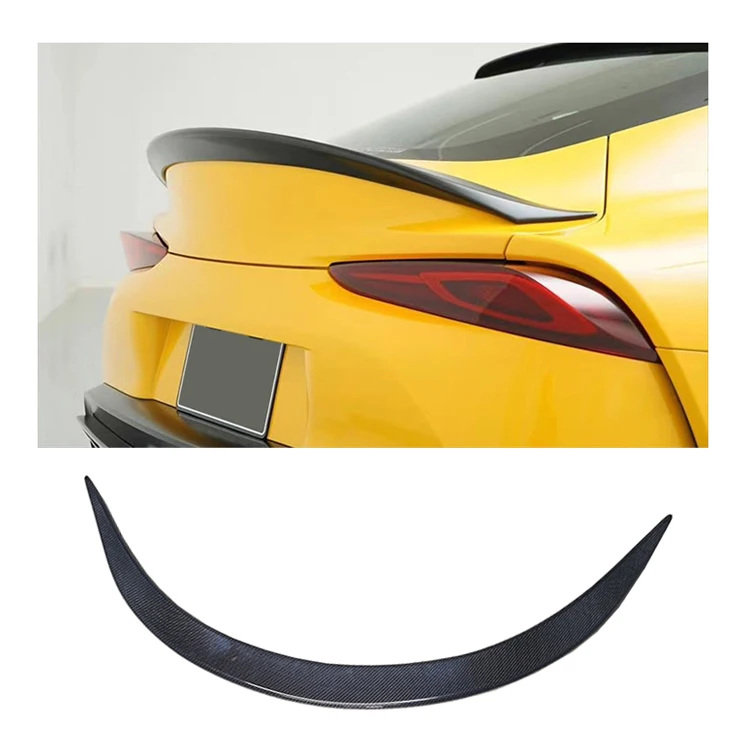 Real Carbon Fiber Car Rear Trunk Spoiler For Toyota Supra A90 MK5 2020 up