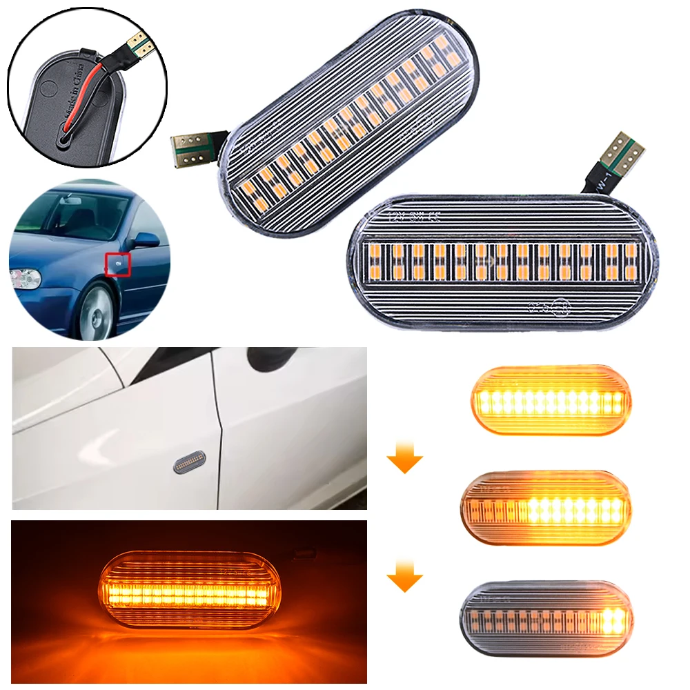 

Side Marker Led Dynamic Turn Signal Light Flasher Indicator Blinker For Ford C-Max Fiesta Focus MK2 Fusion Galaxy For VW Polo