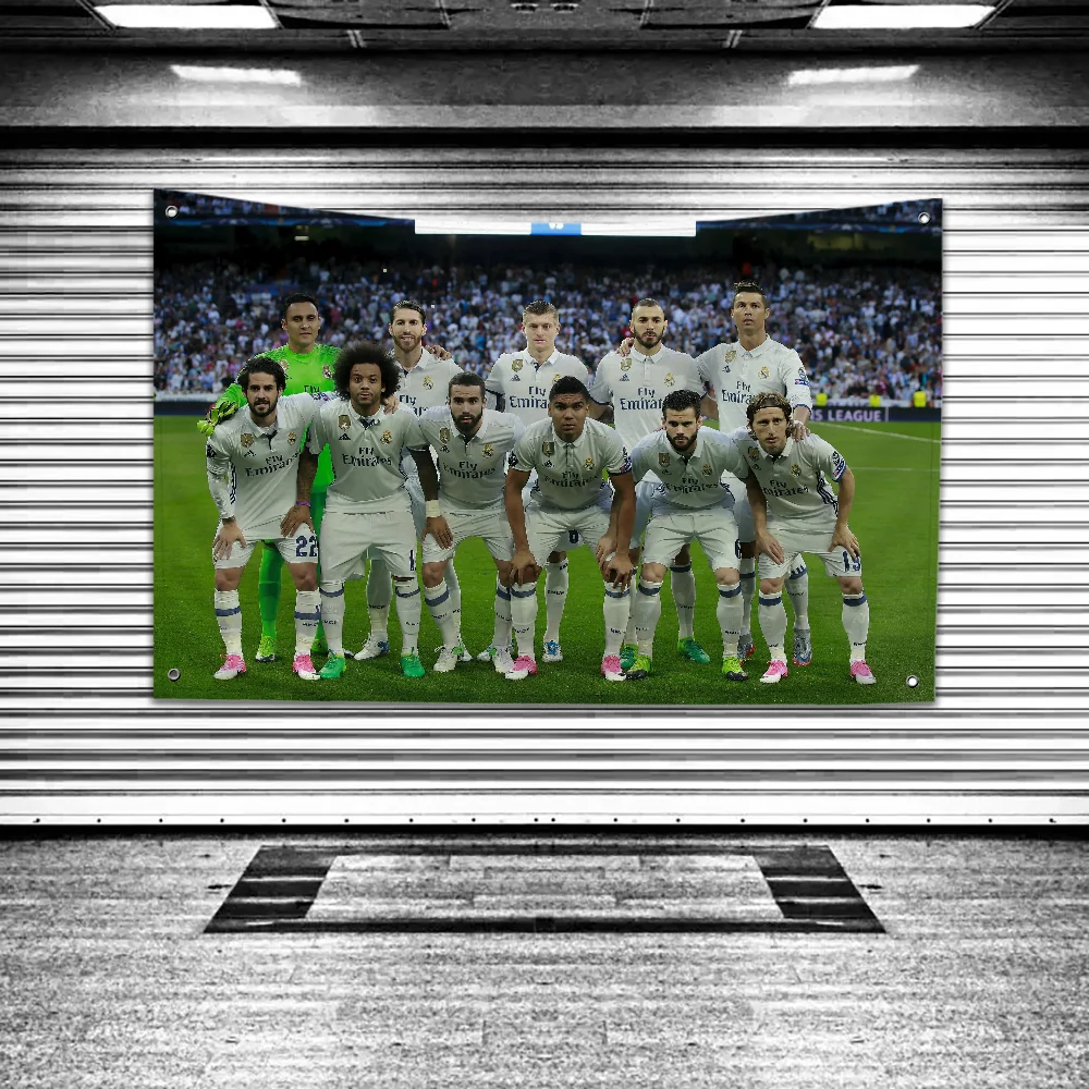 أعلام معلقة حديقة العلم راية المرآب في الهواء الطلق غرفة الديكور جدار ديكور نسيج S-reals-Y A-madrids-Y CF 2018 زينة #2