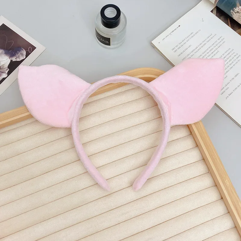 Disney Ears Plush Headbands Winnie The Pooh Hairbands Girl Cute Piglet Headwear Women Warm Soft Hair Accessories Kids Party Gift