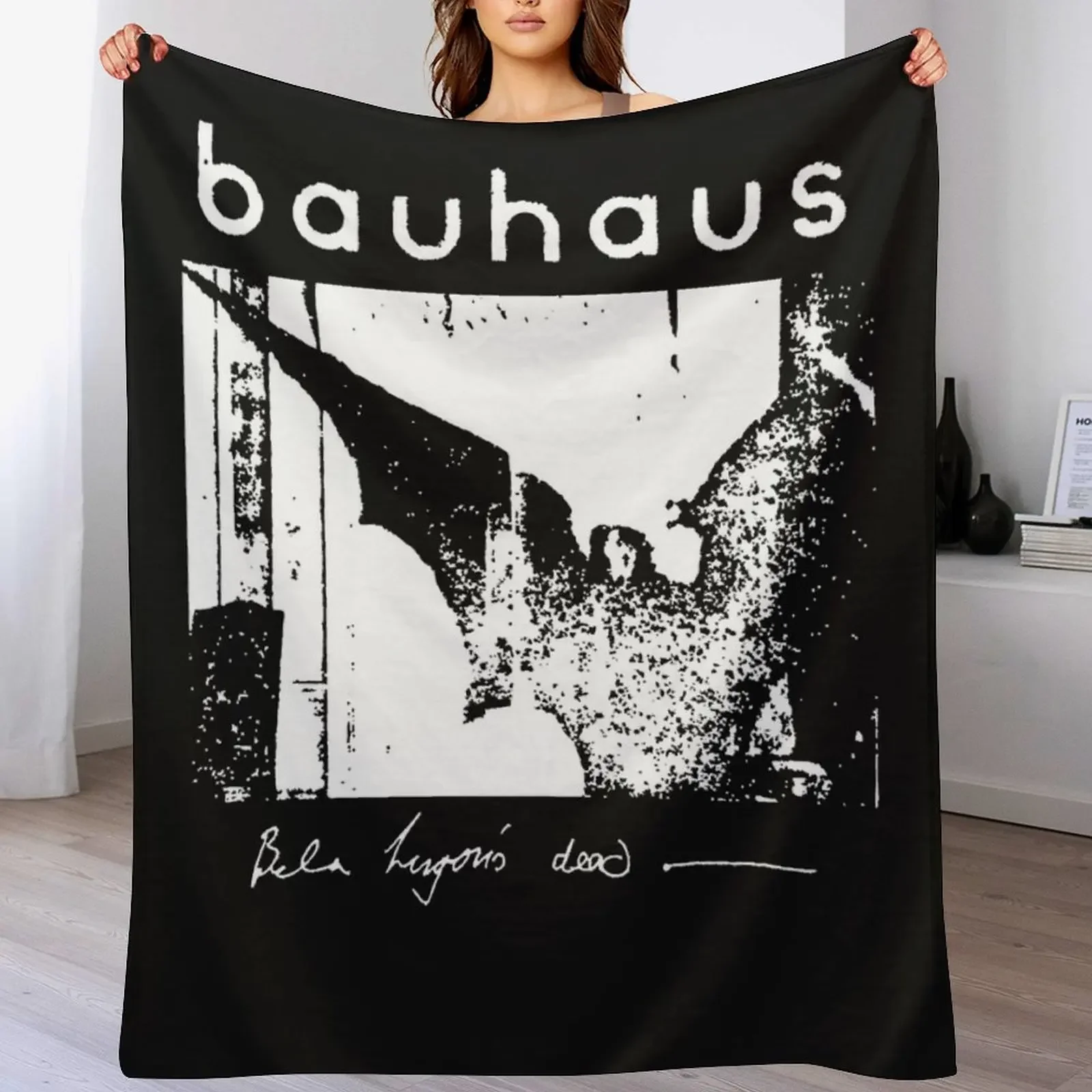 

BauhausBat Wings Bela Lugosis Dead Throw Blanket Warm Cozy Throw Blanket for Living Room Couch