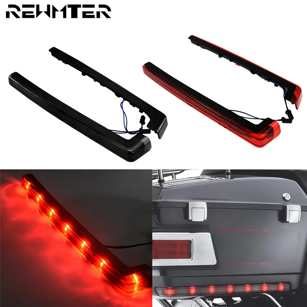 

Motorcycle Red/Smoke Tour Pak Pack Accent Side Marker Panel LED Light Lamp For Harley Touring 2006-2022 2023 Electra Road Glide