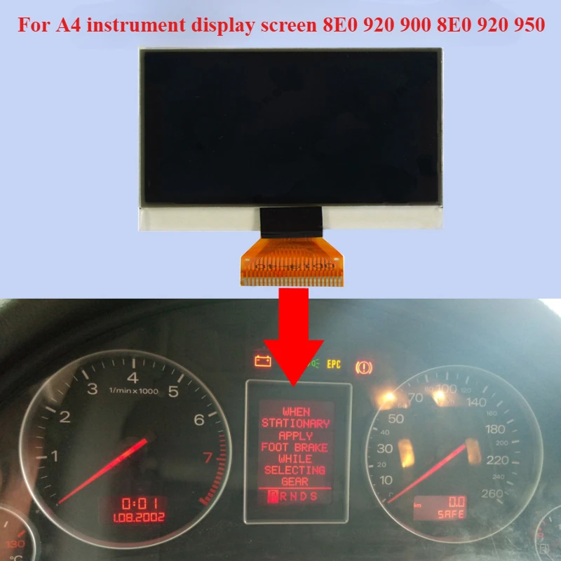 

For Audi A4 Display screen instrument panel LCD screen 8E0 920 RB4 RB8 B6 B7 Audi LCD Display 1pcs