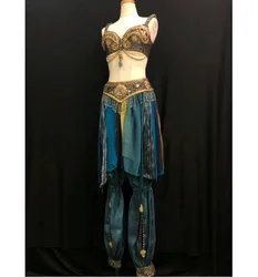 Adult British Royal Dancer Variations Ballet costume Blue custom competition chiffon trouser skirt women's costume