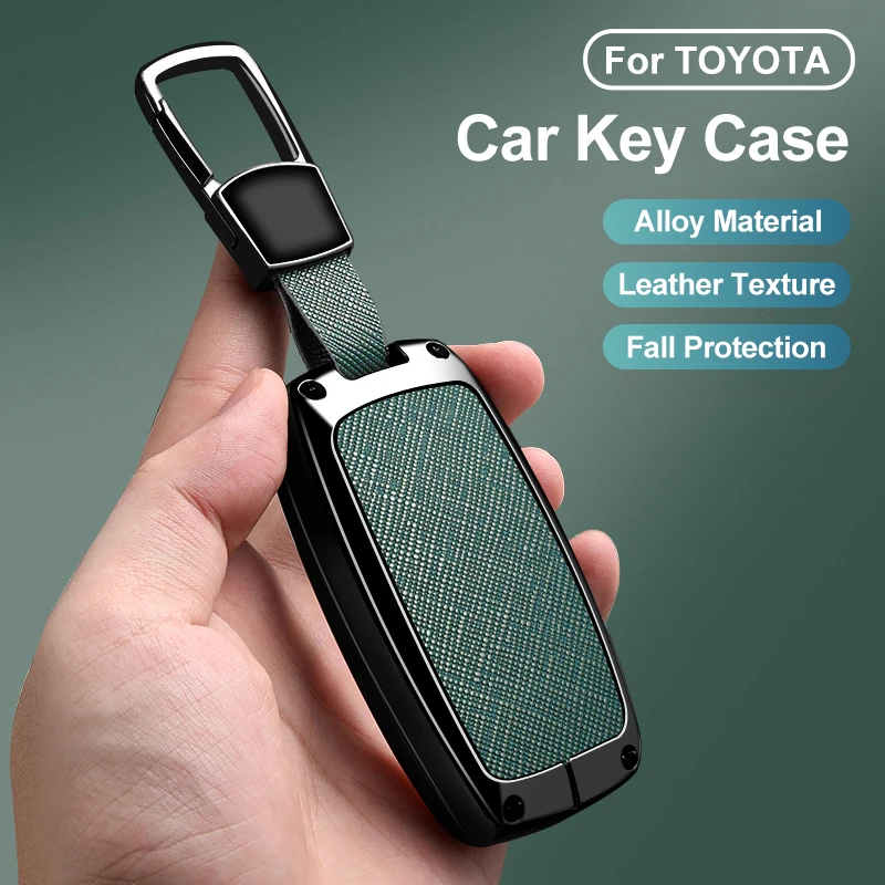 Funda de cuero de aleación de Zinc para llave remota de coche, carcasa para Toyota Yaris Ativ Raize Veloz Avanza Rush, accesorios para llavero de coche