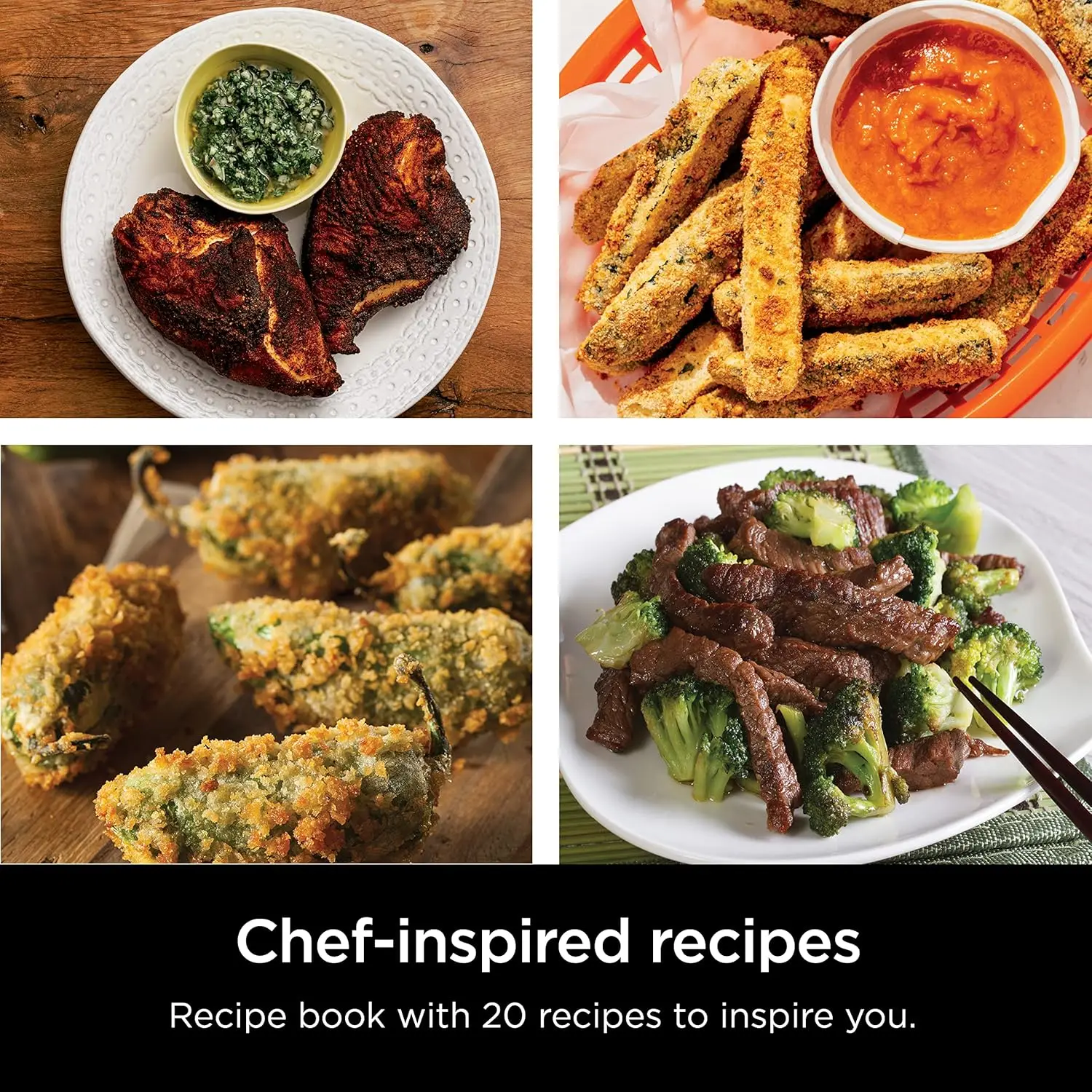 Ninja Air Fryer, Roast, Bake, Air Fry, Roast, Broil, Reheats, & Dehydrates, 4-in-1, Fries, Frozen Food, Veggies, and Juicy Meat,