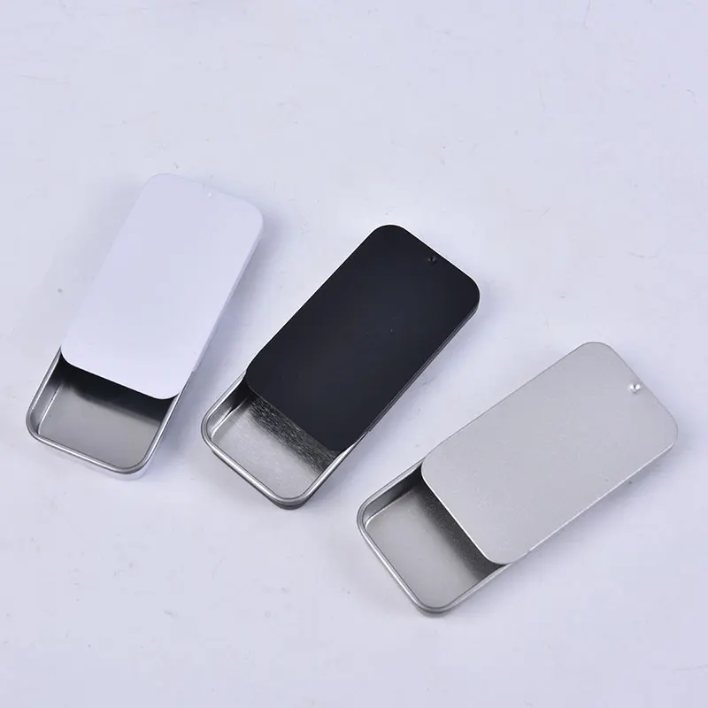 1PC Mini Iron Box Slide Cover Storage Box Wedding Portable Tin Boxes Container