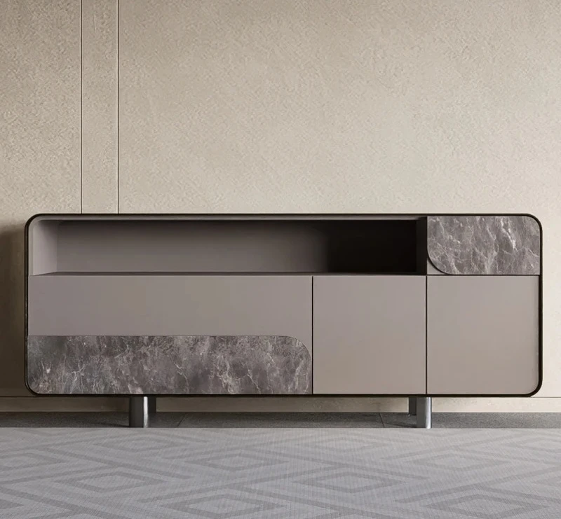 

Узкая серая универсальная тумба под телевизор с выдвижным ящиком, современный телевизионный шкаф в скандинавском минималистичном стиле, мебель для дома