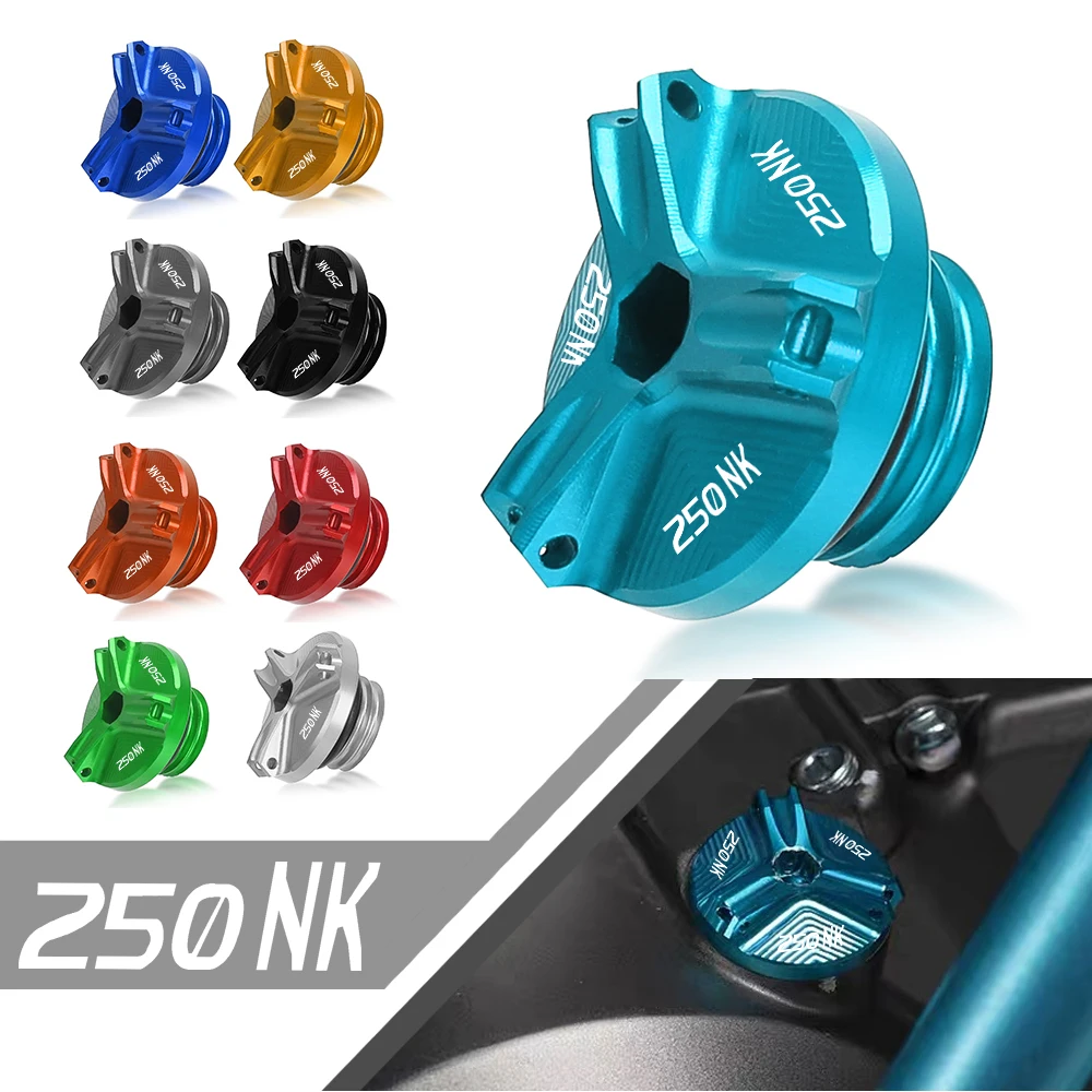 

For CFMOTO CF MOTO 250NK NK250 250 NK 250-NK 18 2019 2024 Motorcycle Aluminum M19*2.5 Engine Oil Cup Fuel Filler Tank Cap Cover